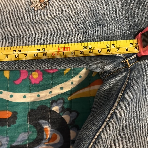 🔥ANTHROPOLOGIE SLIM BOYFRIEND EMBROIDERED FLORAL SKINNY JEANS SZ 25 PERFECT FIT - Picture 5 of 5